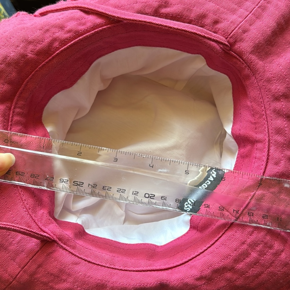 Jacquemus Pink Frayed-Edge Bucket Hat - Picture 6 of 6